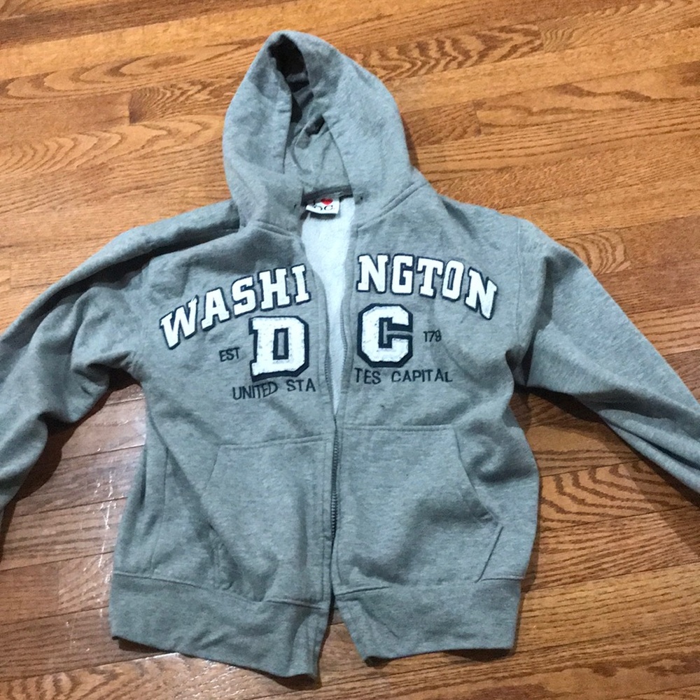 Gray Washington D.C Jacket with hoodie